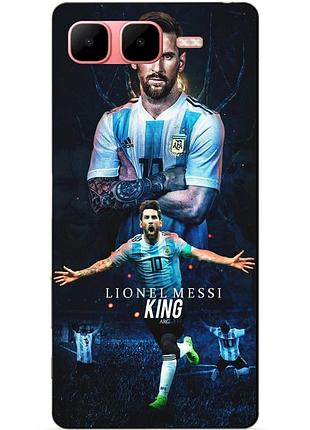 Чехол силиконовый бампер для infinix smart 10 plus с рисунком messi аргентина месси