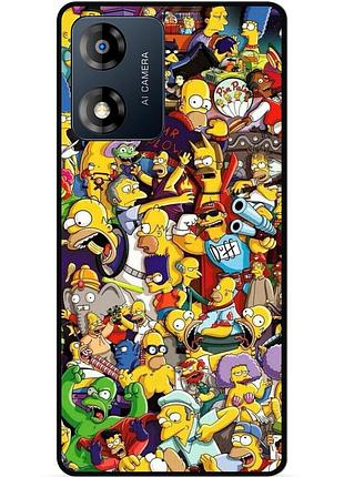 Силіконовий чохол бампер для motorola moto e13 з малюнком стикери гравіті фолз футурама маріо