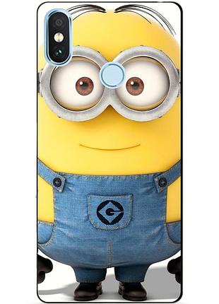 Силиконовый чехол бампер для xiaomi mi a2 lite с рисунком миньон стюарт minion, xiaomi mi a2 lite