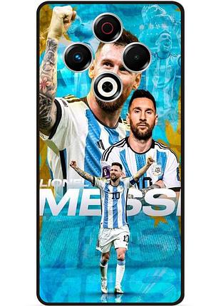 Силіконовий чохол бампер для tecno spark 30 (kl6) з малюнком messi мессі