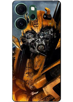 Чехол силиконовый бампер для oppo reno 14fs с рисунком бамблби bumblebee трансформеры