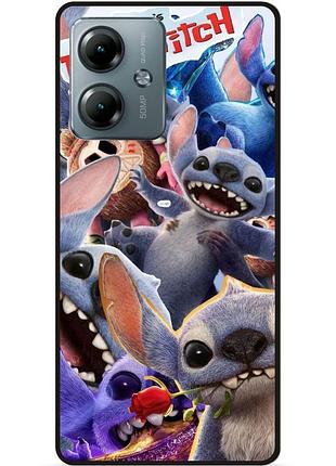 Силіконовий бампер чохол для motorola moto g54 стіч stitch