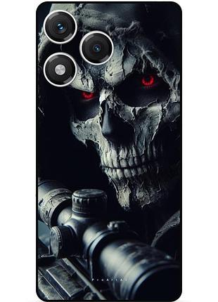 Чехол силиконовый бампер для huawei honor 400 lite с рисунком скелет череп