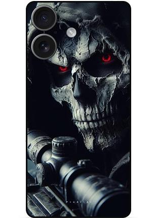 Чехол силиконовый бампер для huawei honor 400 с рисунком скелет череп