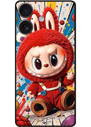Силиконовый бампер чехол для iphone 17 с картинкой лабубу labubu