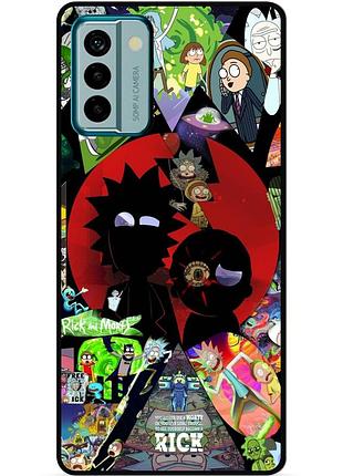 Силіконовий чохол бампер для nokia g42 з малюнком rick and morty рік і морті