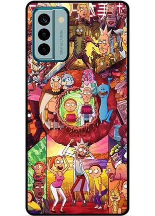 Силіконовий чохол бампер для nokia g11 з малюнком rick and morty рік і морті