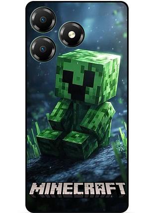 Силіконовий чохол бампер для zte blade a36 стів minecraft кріпер майнкрафт