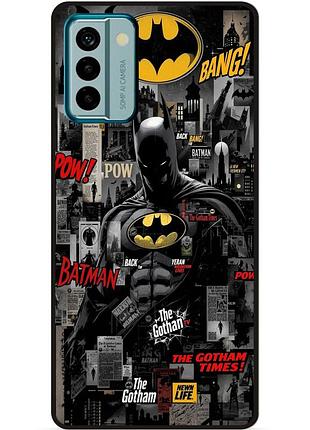 Чехол силиконовый бампер для nokia g21 с рисунком batman бэтмен