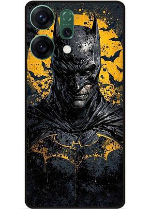 Чехол силиконовый бампер для oppo reno 14 с рисунком бэтмен batman