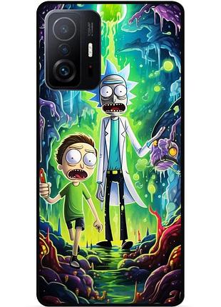 Силіконовий чохол бампер для xiaomi 11t з малюнком рік і морті rick and morty