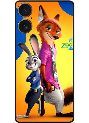 Силиконовый чехол бампер для iphone 17 с рисунком zootopia 5