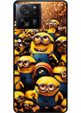 Силиконовый бампер чехол для xiaomi 13t с картинкой minion миньоны