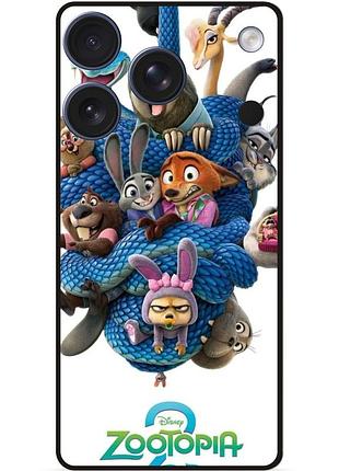 Силиконовый чехол для iphone 17 pro с рисунком zootopia зверополис