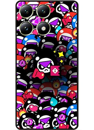 Силіконовий чохол бампер для xiaomi 14t стікери бравл мипл brawl