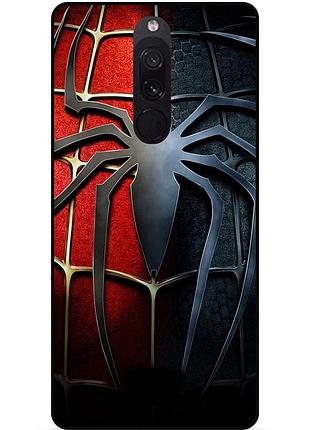 Силиконовый бампер чехол для xiaomi redmi 8 с рисунком человек паук spider man