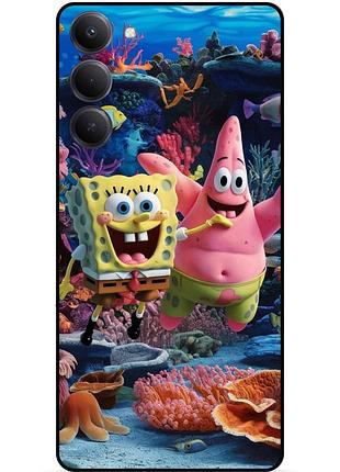Силіконовий чохол бампер для xiaomi redmi 15 з малюнком sponge bob губка боб