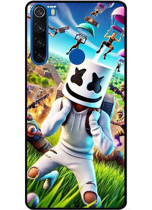 Силіконовий чохол бампер для xiaomi redmi note 8t з малюнком фортнайт fortnite