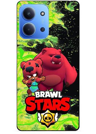 Чехол силиконовый бампер для xiaomi redmi 15c с героем бравл нита мишка