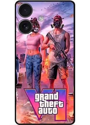 Силиконовый чехол бампер для iphone 17 gta гта