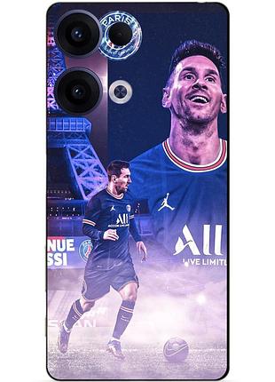 Чехол силиконовый бампер для oppo reno 13 с рисунком messi psg месси