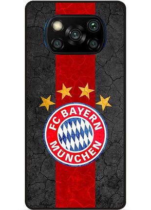 Чехол силиконовый бампер для xiaomi poco x3 с рисунком бавария мюнхен bayern