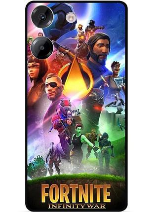 Силиконовый чехол бампер для tecno camon 20 pro с рисунком fortnite фортнайт