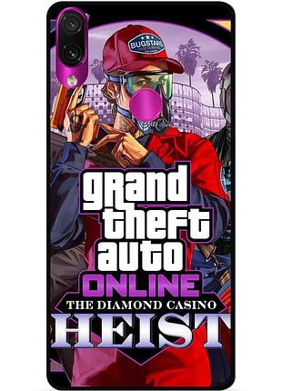 Силиконовый чехол бампер для huawei p smart z с картинкой гта gta