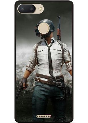 Силіконовий чохол бампер для xiaomi redmi 6 з малюнком pubg пабг