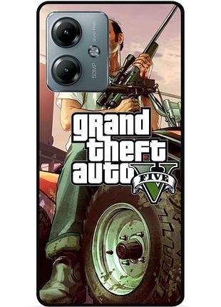 Силіконовий бампер чохол для motorola moto g14 з малюнком gta гта