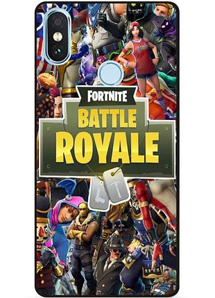 Силиконовый чехол бампер для xiaomi mi a2 lite с рисунком игра fortnite фортнайт, xiaomi mi a2 lite
