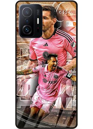 Силиконовый бампер чехол для xiaomi 11t pro с рисунком месси интер messi