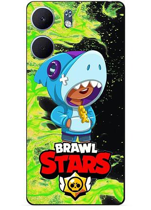 Силіконовий бампер чохол для oppo a5x з героєм бравл леон акула brawl