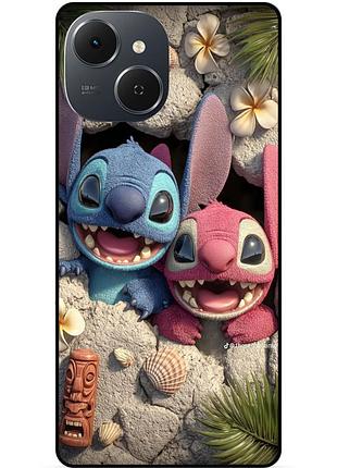 Силиконовый чехол бампер для tecno spark 40c с рисунком лило и стич stitch