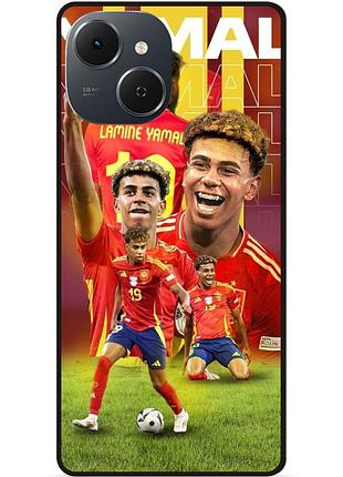 Силиконовый чехол бампер для tecno spark 40c с рисунком lamine yamal ламин ямаль 4