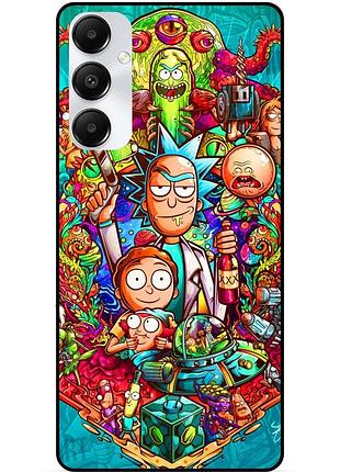 Силіконовий чохол бампер для samsung s25 з малюнком rick and morty рік і морті