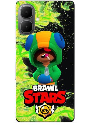 Чехол силиконовый бампер для infinix smart 10 с героем бравл леон brawl