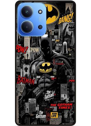 Чехол силиконовый бампер для xiaomi redmi 15c с рисунком batman бэтмен