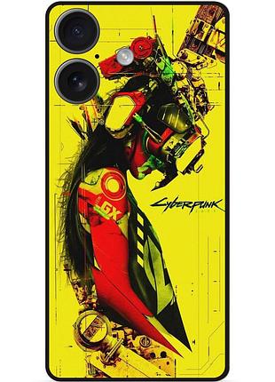 Силиконовый чехол бампер для iphone 17 с рисунком cyberpunk 3