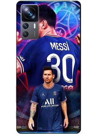 Чехол силиконовый бампер для xiaomi 12t с рисунком месси псж messi