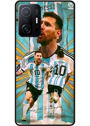 Силиконовый бампер чехол для xiaomi 11t с рисунком messi аргентина месси