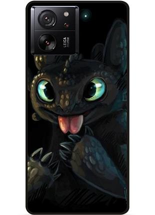 Чехол силиконовый для xiaomi 13t с картинкой как приручить дракона