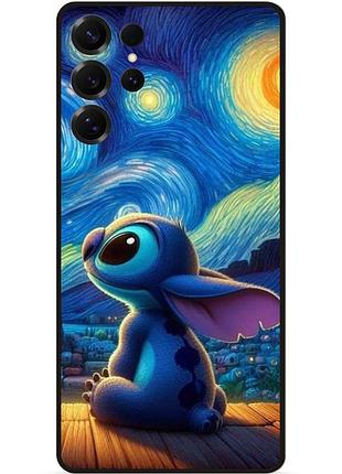 Силиконовый бампер чехол для samsung s24 ultra stitch лило и стич