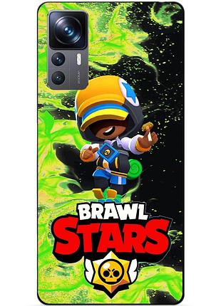 Силіконовий бампер чохол для xiaomi 12t з героєм бравл леон финалист brawl
