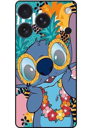 Силиконовый бампер чехол для iphone 17 pro max с рисунком стич stitch