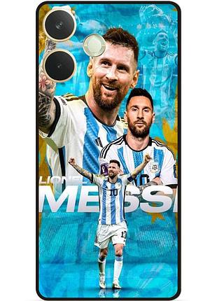 Силиконовый бампер чехол для oppo a5 pro с рисунком messi месси