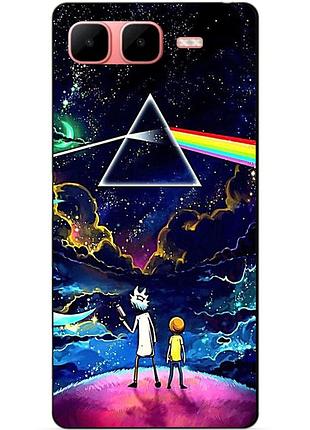 Силиконовый бампер чехол для infinix smart 10 plus с рисунком рик и морти rick and morty