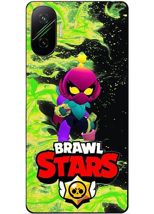Чехол силиконовый бампер для xiaomi poco f7 с героем бравл лили brawl
