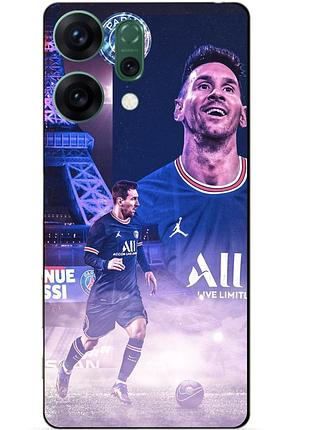 Чехол силиконовый бампер для oppo reno 14 с рисунком messi psg месси