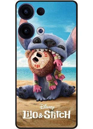 Силиконовый чехол бампер для oppo reno 13 лило и стич stitch